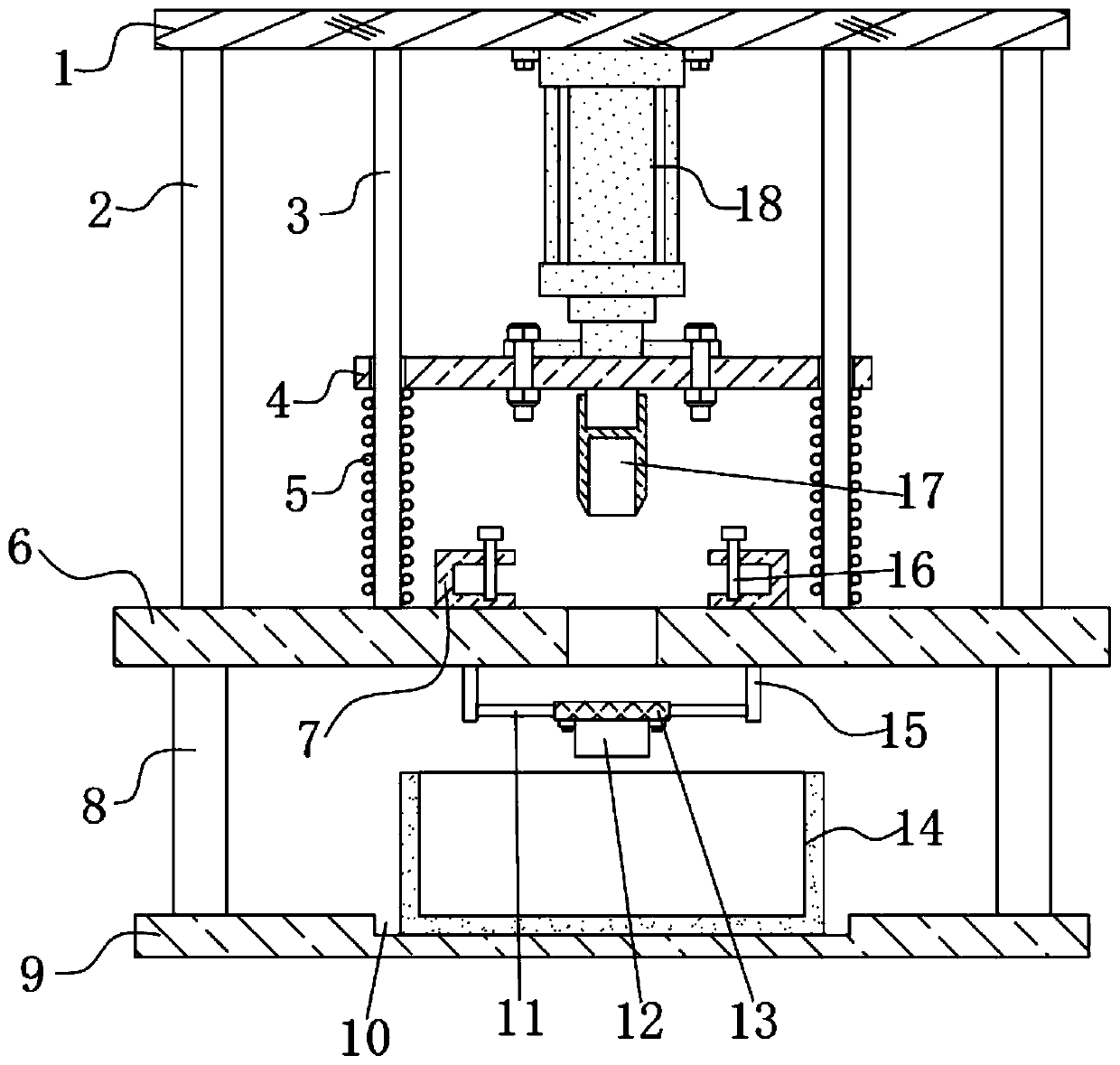 Punching device for building fastener production