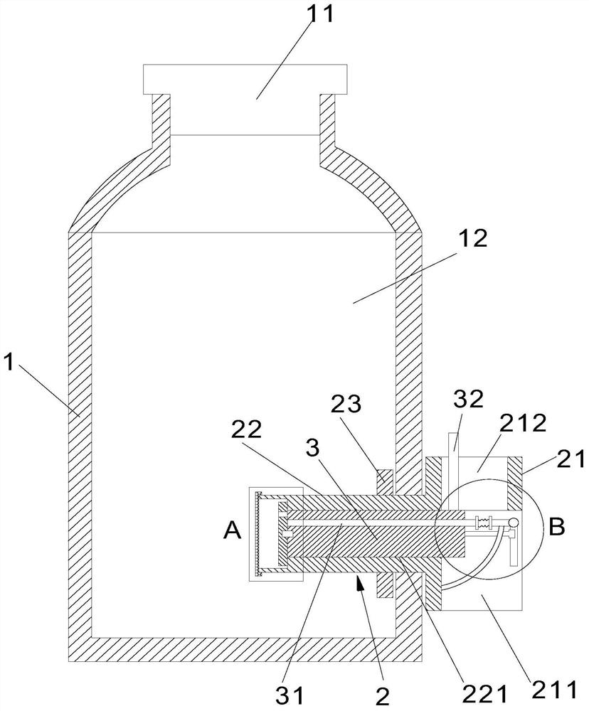 A leak-proof sparkling wine tank