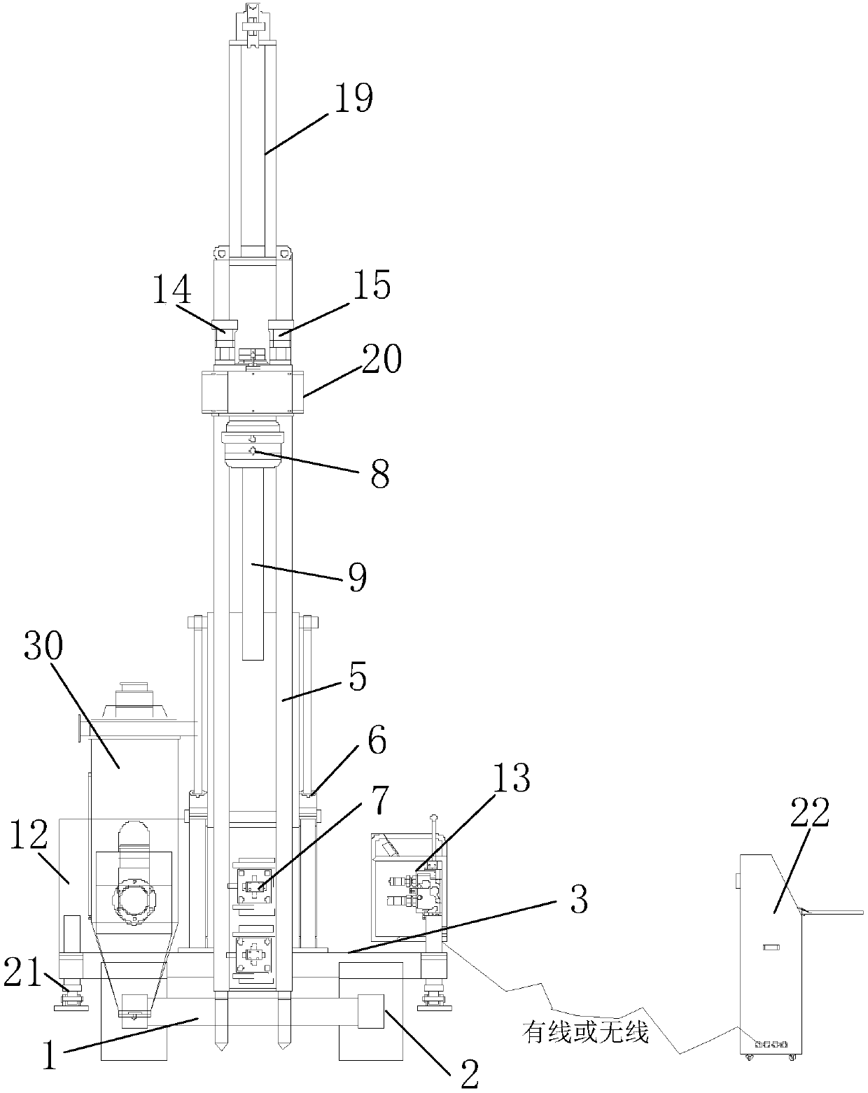 Environment-friendly core drilling rig for drilling complex sandy gravel stratum