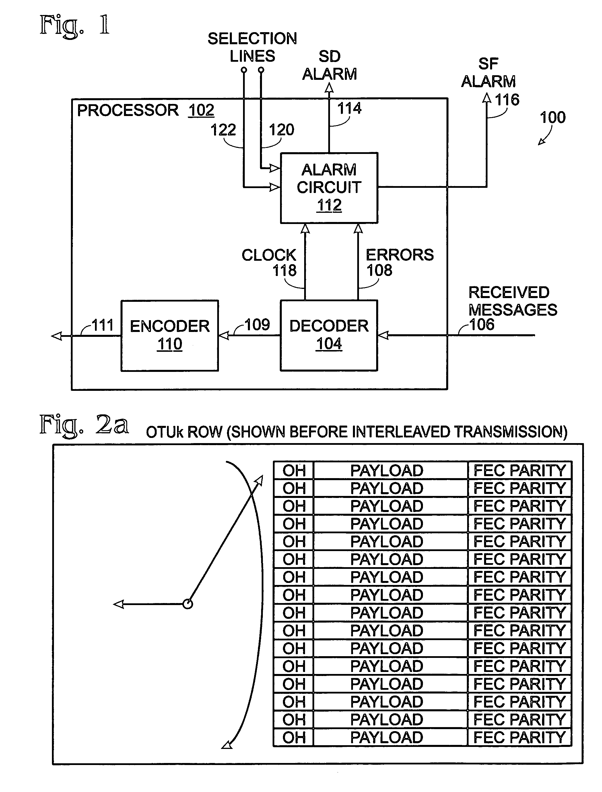 System and method for generating forward error correction based alarms