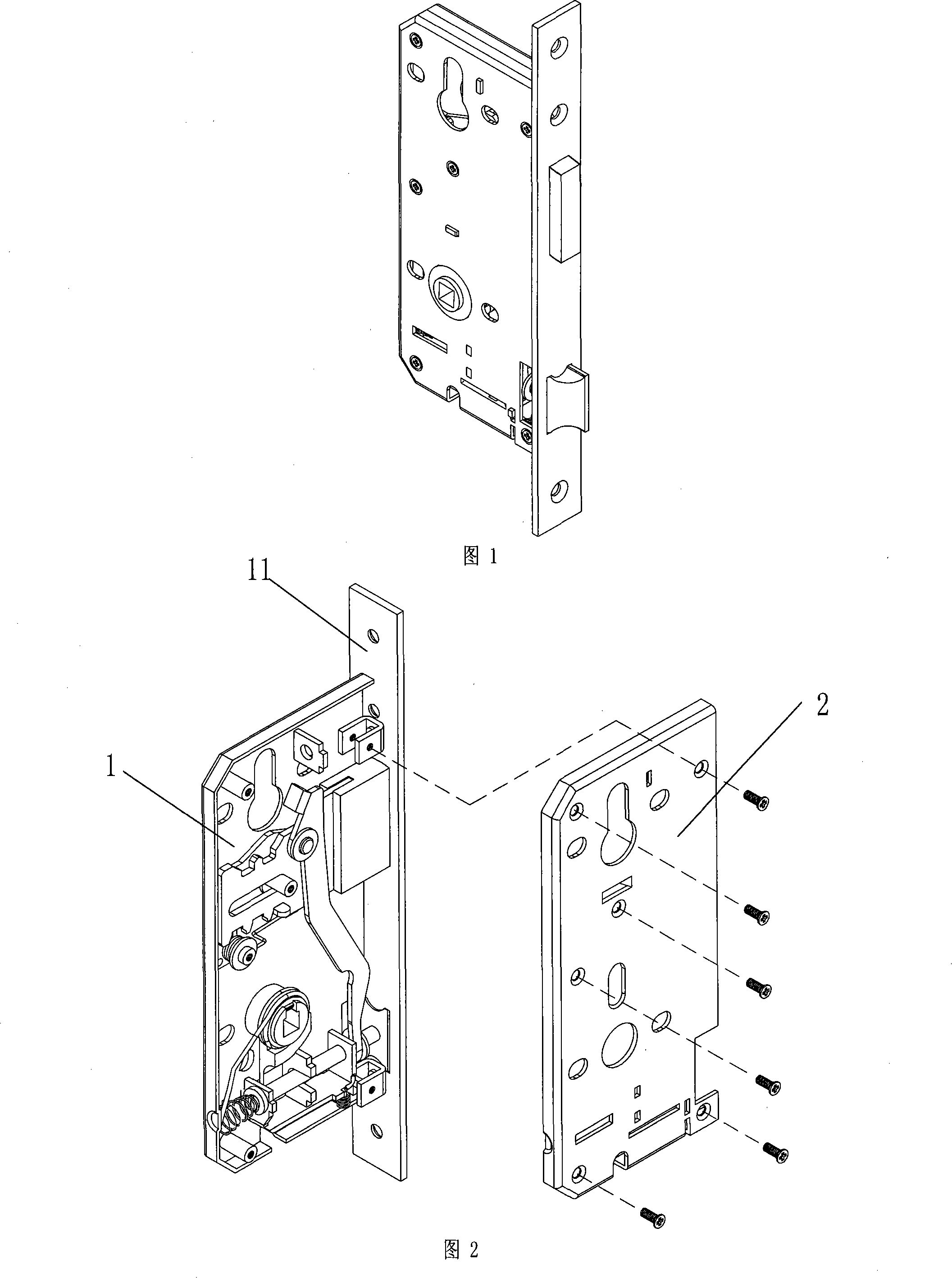 Double-tongue-position lock body