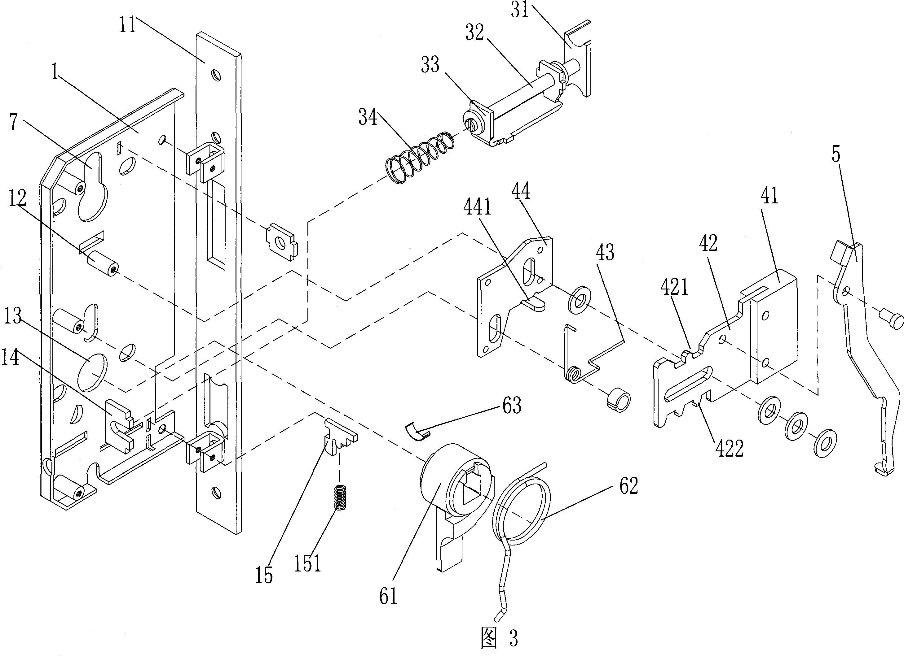 Double-tongue-position lock body