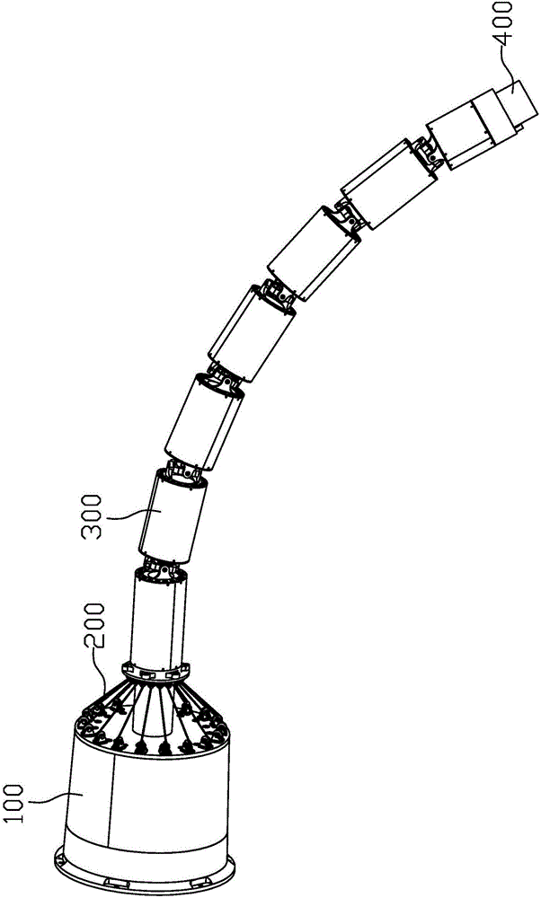 Flexible charging robot based on rope driving