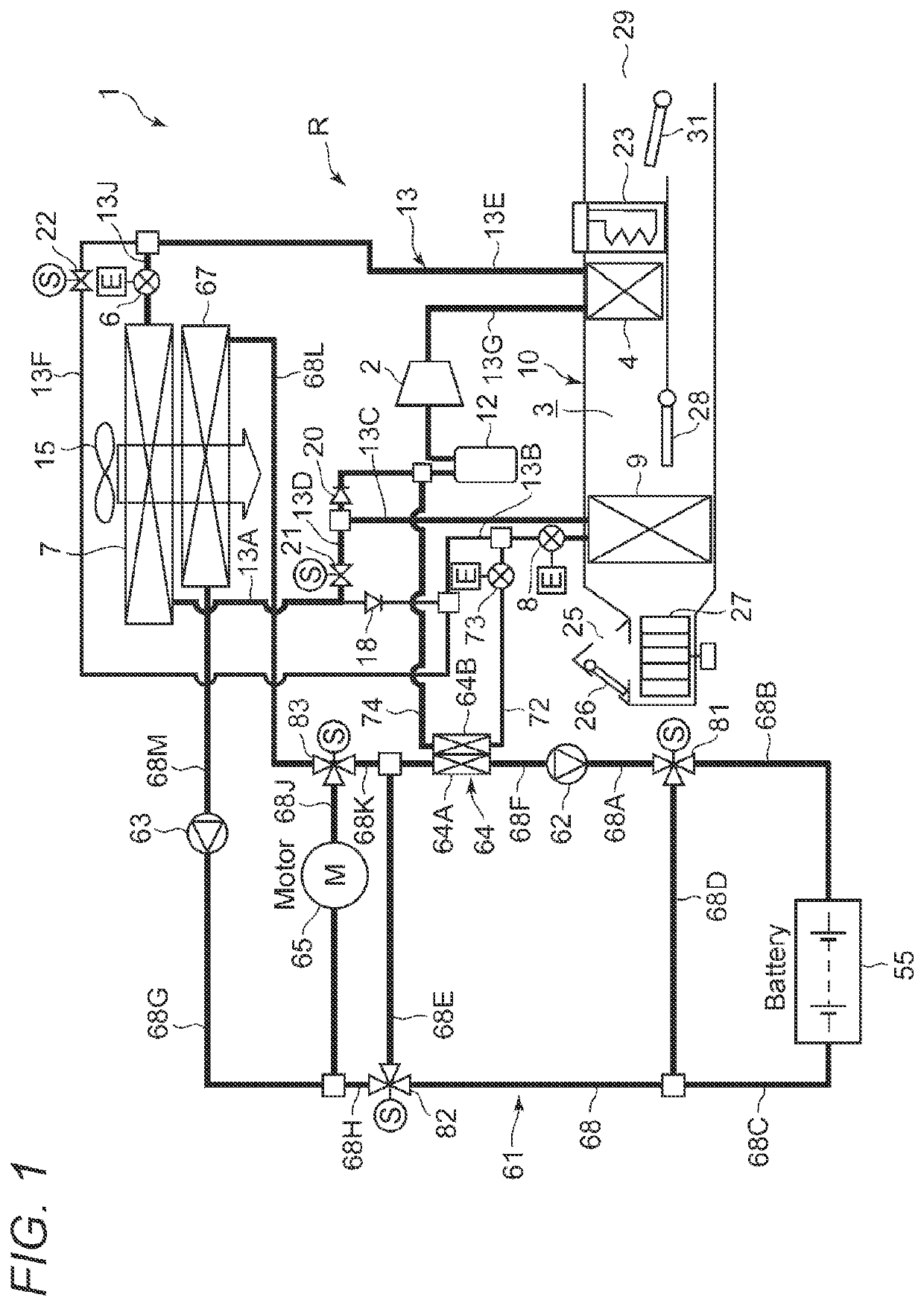 Vehicle air conditioning device