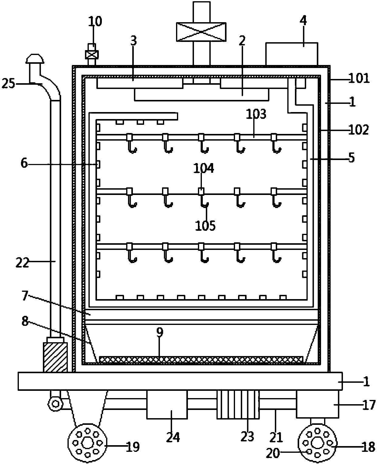 Convenient disinfection device for medical equipment