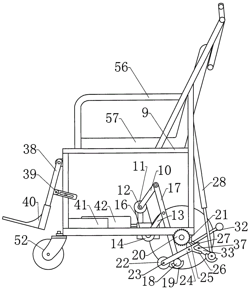 Energy-saving A type auxiliary electric stair-climbing wheel chair