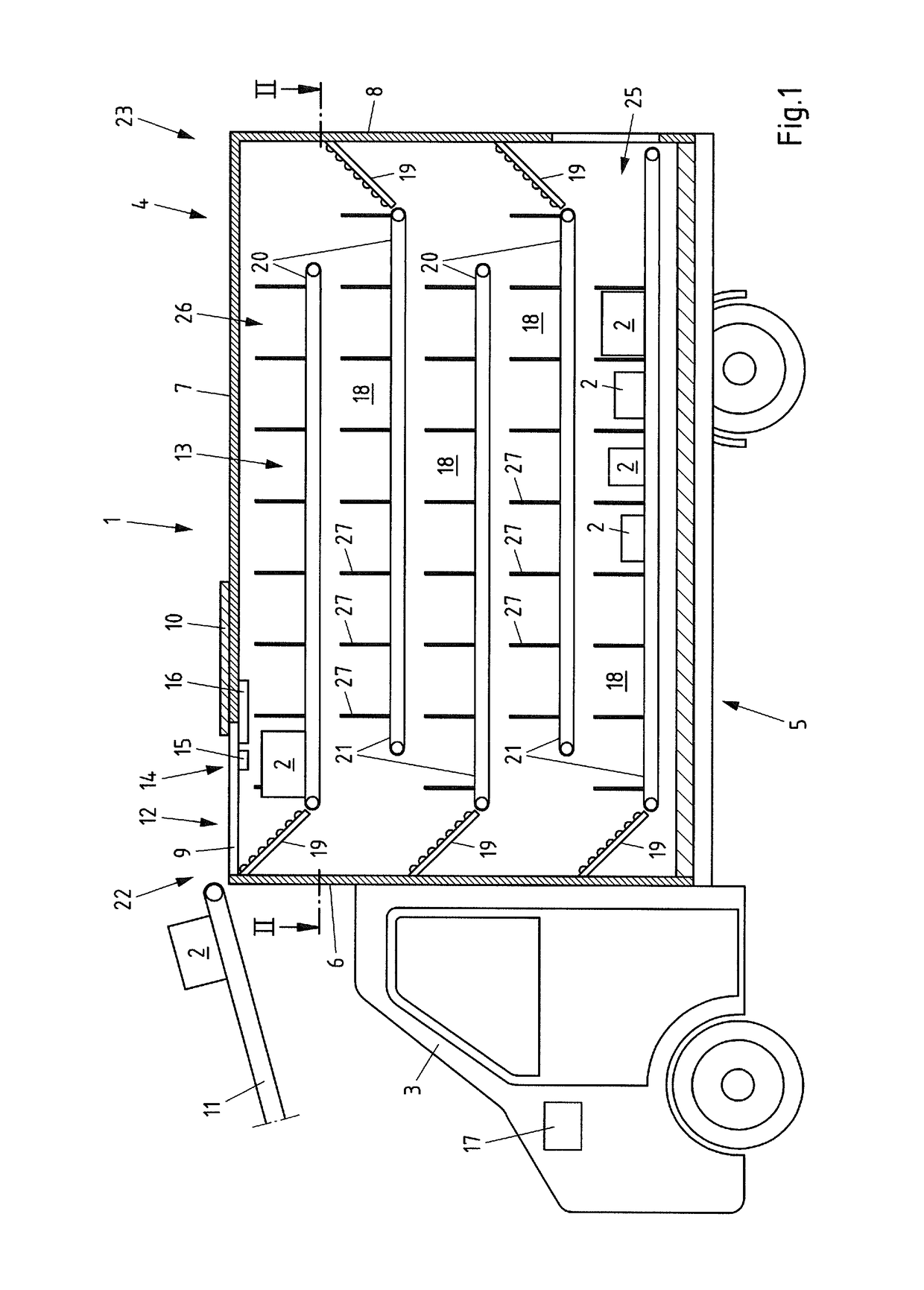 Delivery Vehicle and Method for Delivering Consignments at Different Locations on a Delivery Route