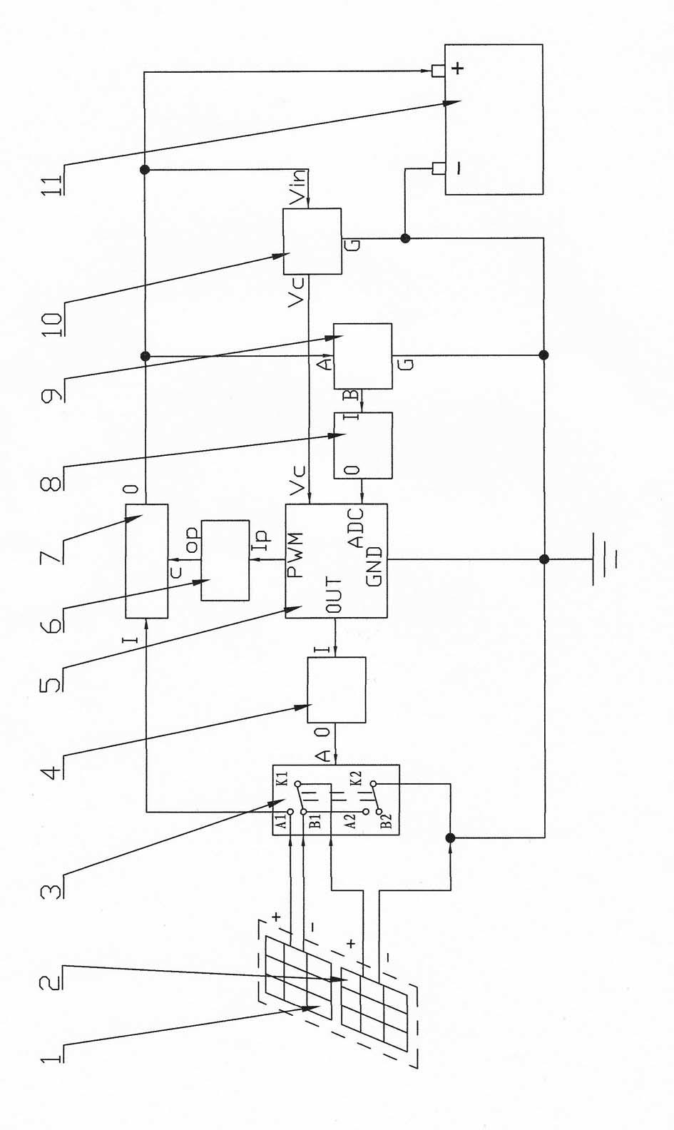 Device and method for improving charging efficiency of solar battery