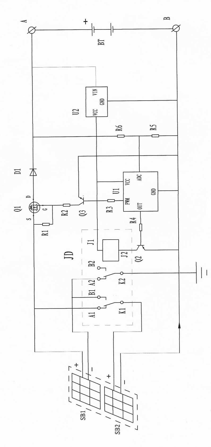 Device and method for improving charging efficiency of solar battery