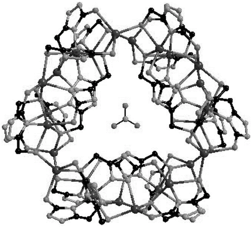 High nuclear nickel cluster based on sulphur-containing triazole ligand and preparation method thereof