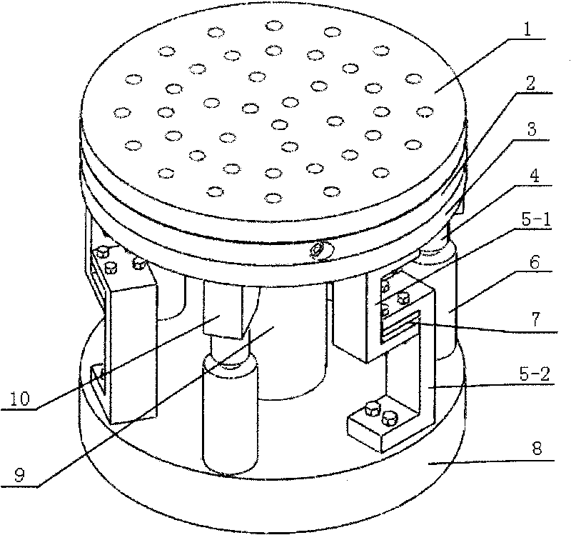 Six-freedom-degree precision positioning table for nano-imprint lithography system