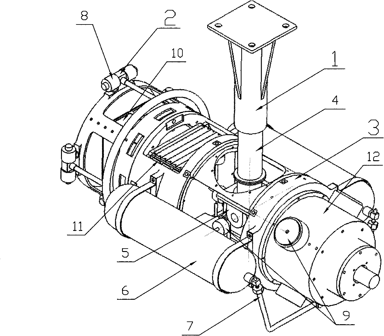 Centroid suspension simulation test platform with three degree of freedom