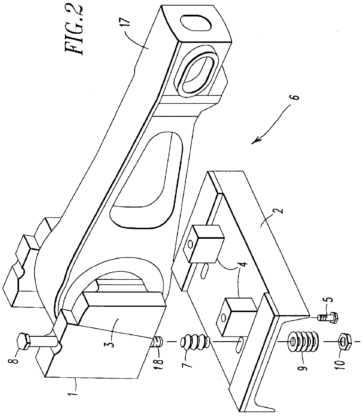 Locking wedge assembly for a slackless drawbar assembly