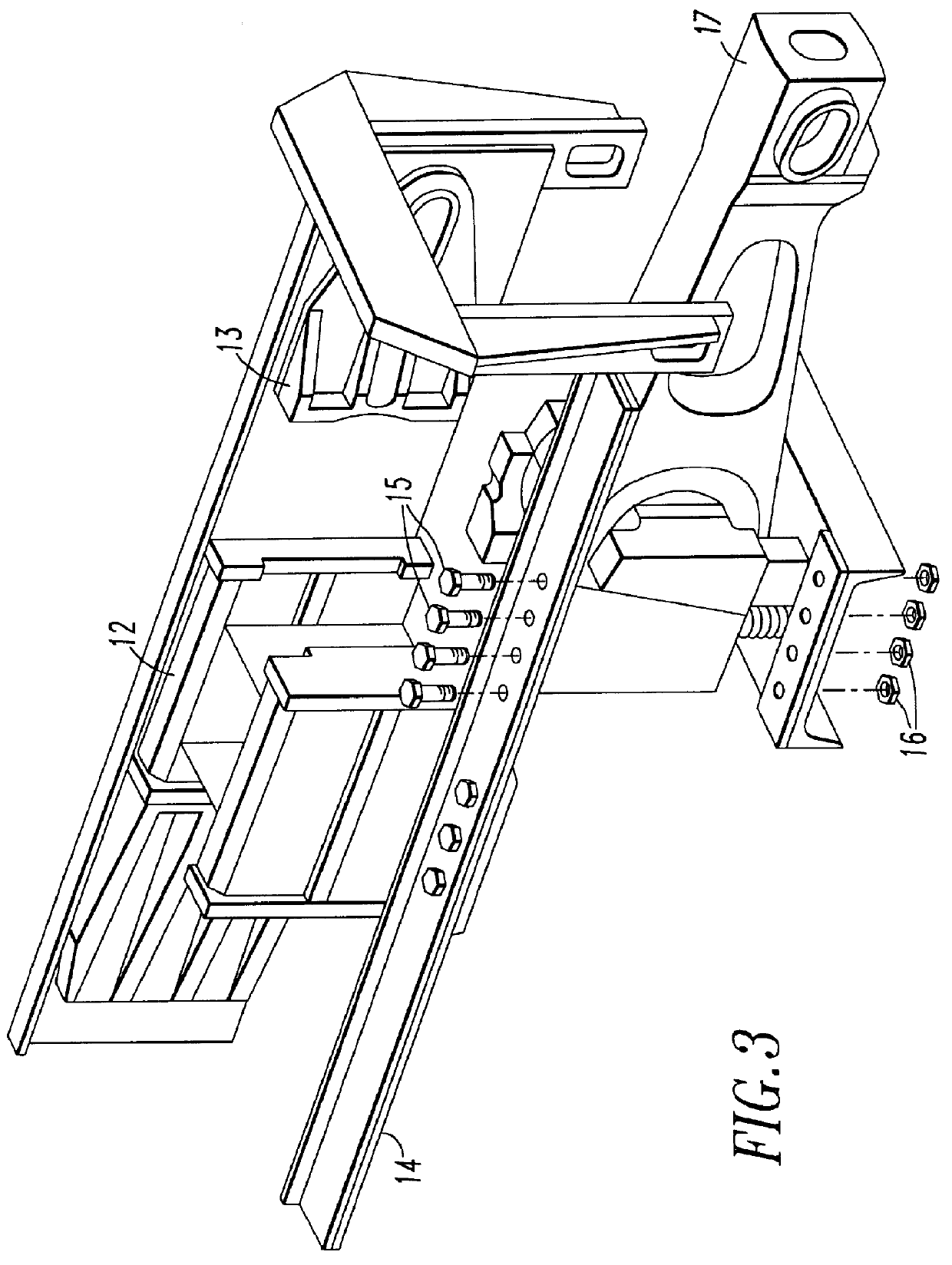 Locking wedge assembly for a slackless drawbar assembly