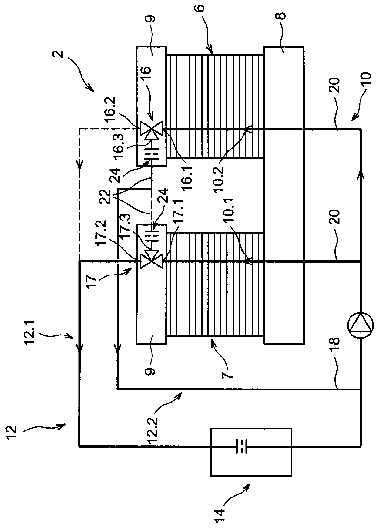 Fuel cell with improved thermal management