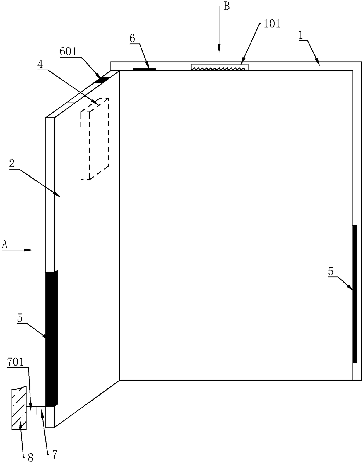 Induction crowding prevention safety door