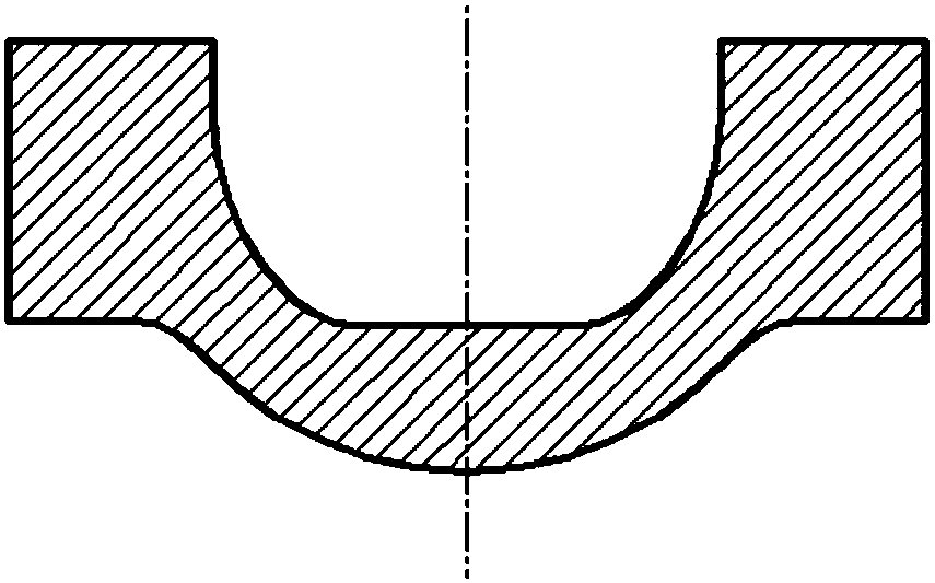 Integral forging method of variable-wall-thickness thick-wall end socket of high flange