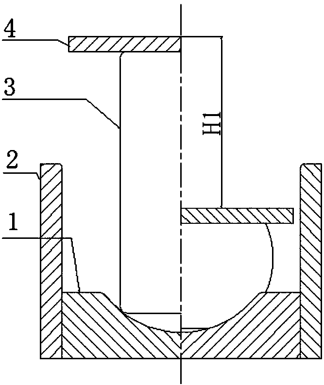 Integral forging method of variable-wall-thickness thick-wall end socket of high flange