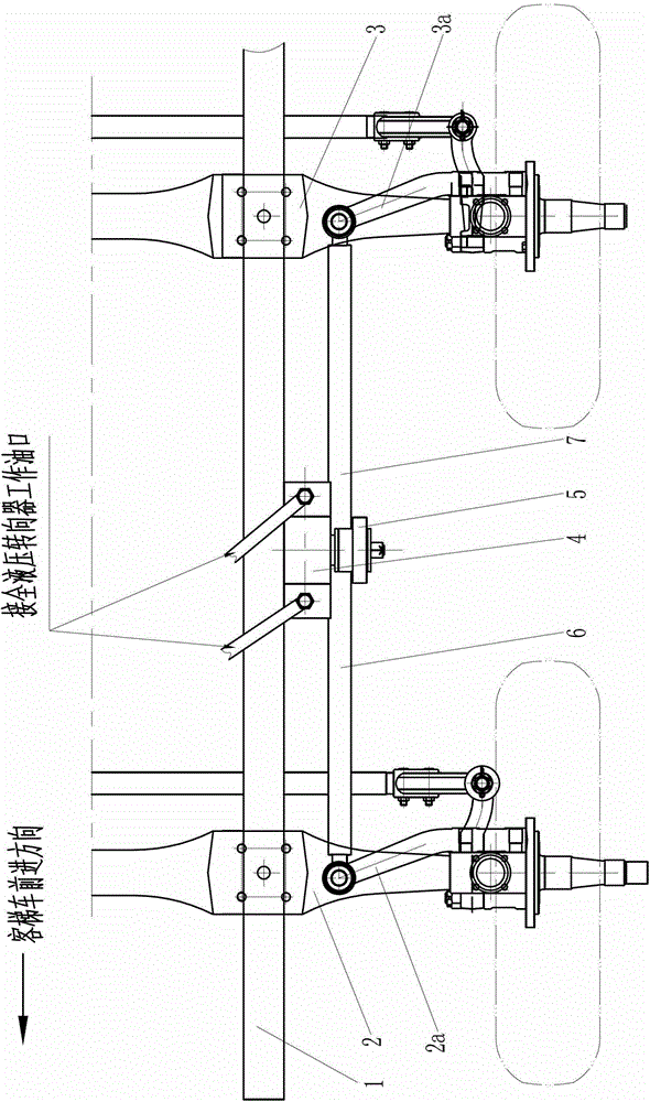 Full hydraulic steering system of double front axle passenger ladder car