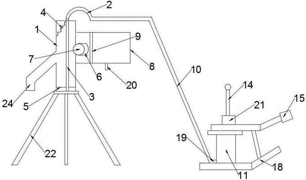 Water extracting well by means of foot pump