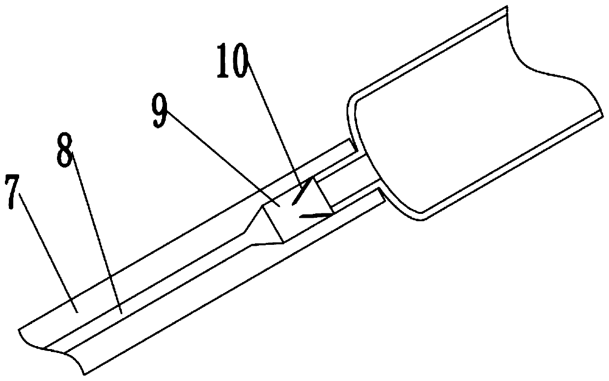 Three-cavity single-cystic fistulization tube for ileocecal part