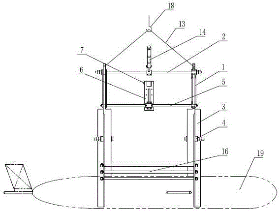 Self-clamping lifting device for underwater rotating body