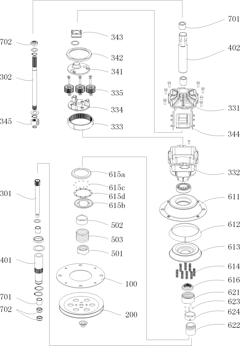 Transmission assembly of agitator type washing machine