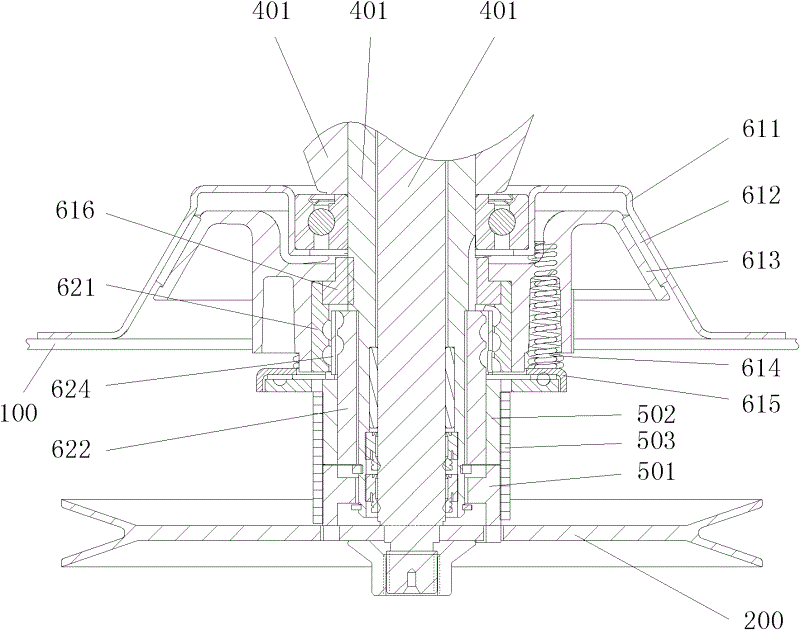 Transmission assembly of agitator type washing machine