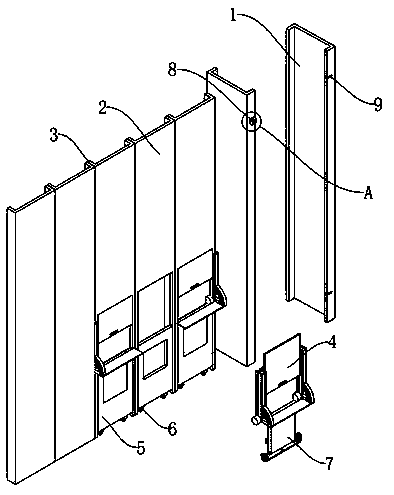 Composite wallboard used for building assembling