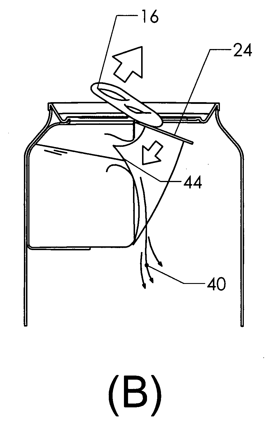 Bifurcated beverage can with unified opening and mixing operation