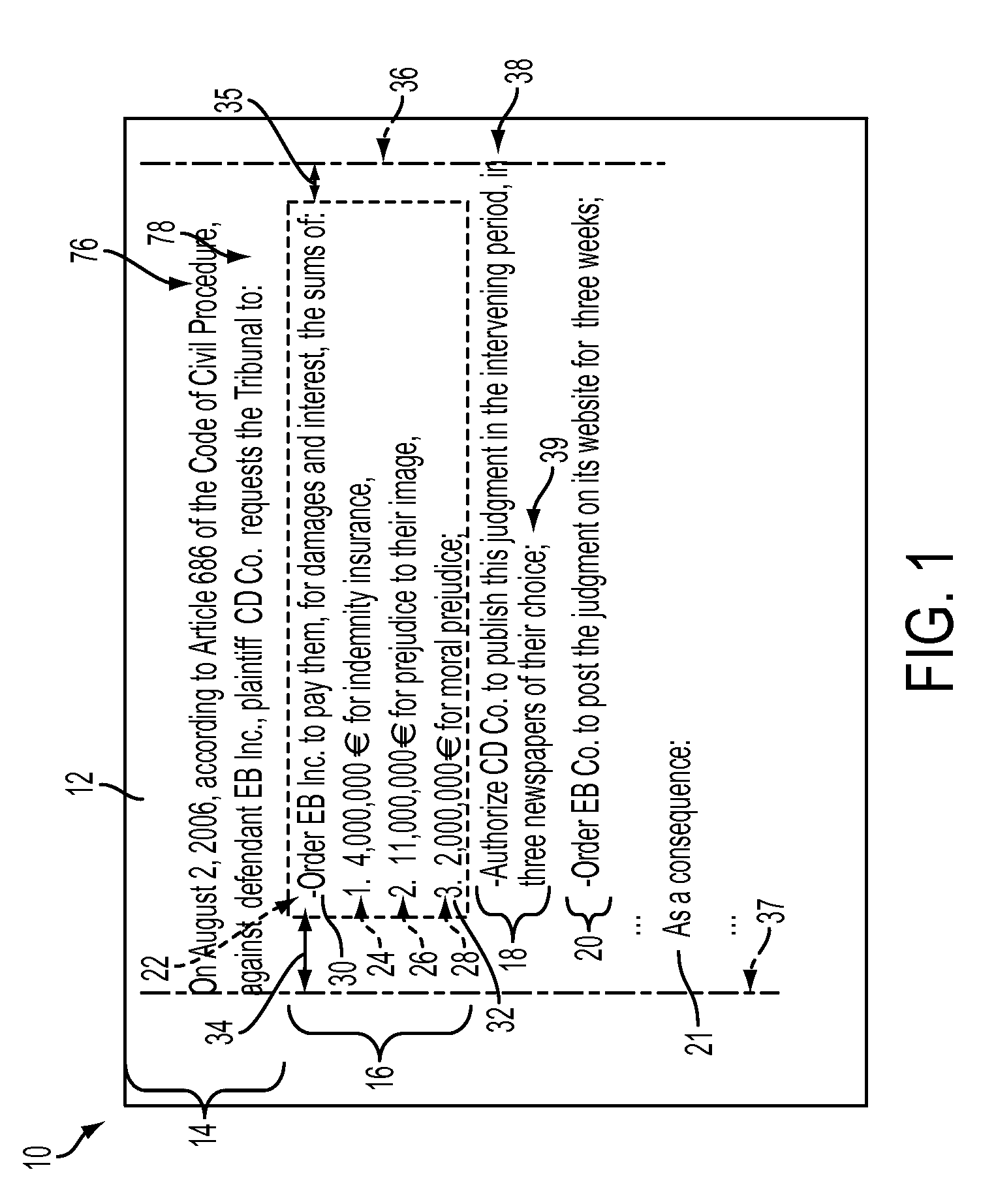 Parsing of text using linguistic and non-linguistic list properties