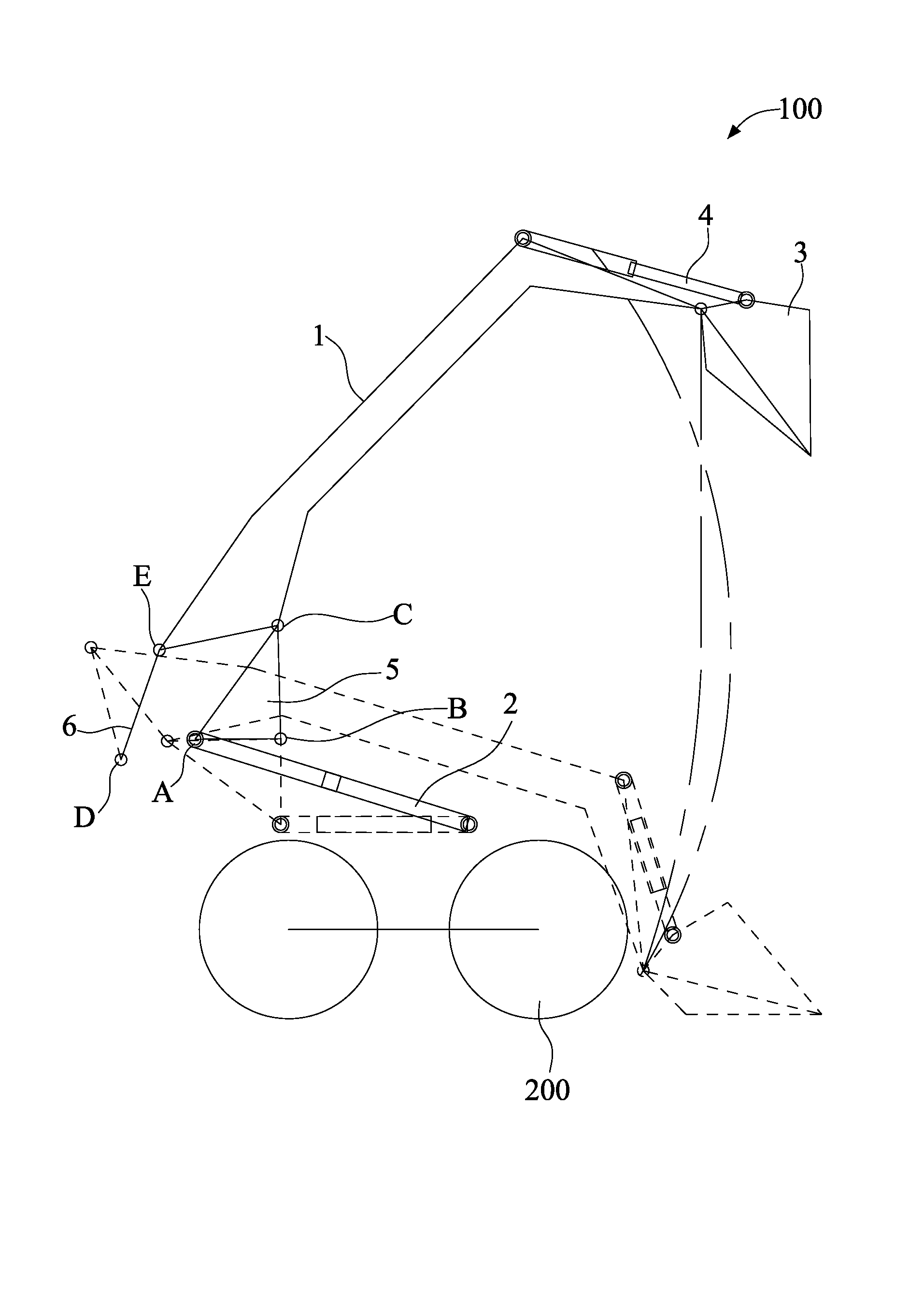 Slipping loading machine perpendicular lift device