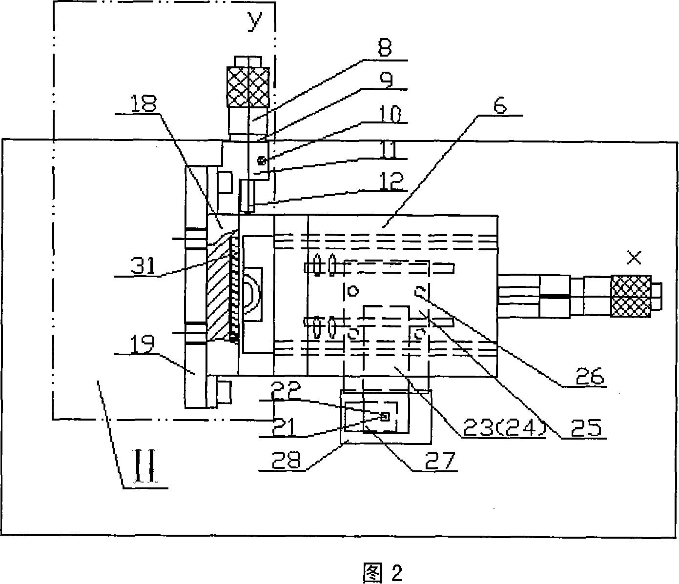 Piezoelectric film cantilever beam type micro-force sensor micro-force loading device