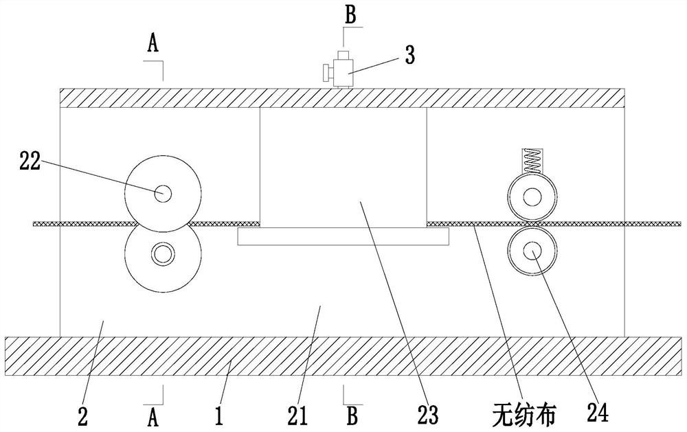 A production and processing machine for medical surgical masks