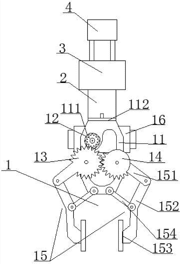 Special manipulator clamping device for packaging box