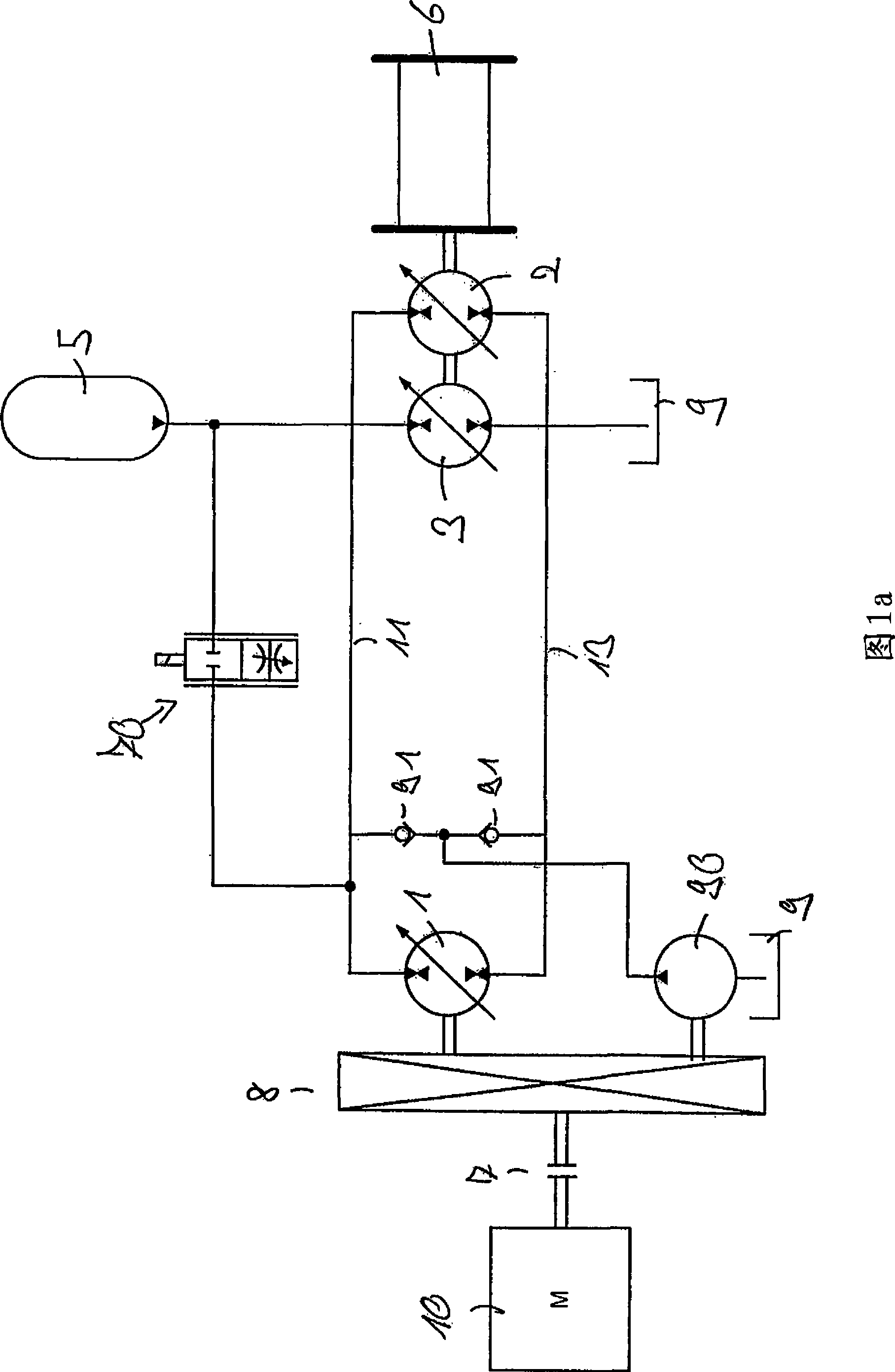 Hydraulic drive system with energy recuperation