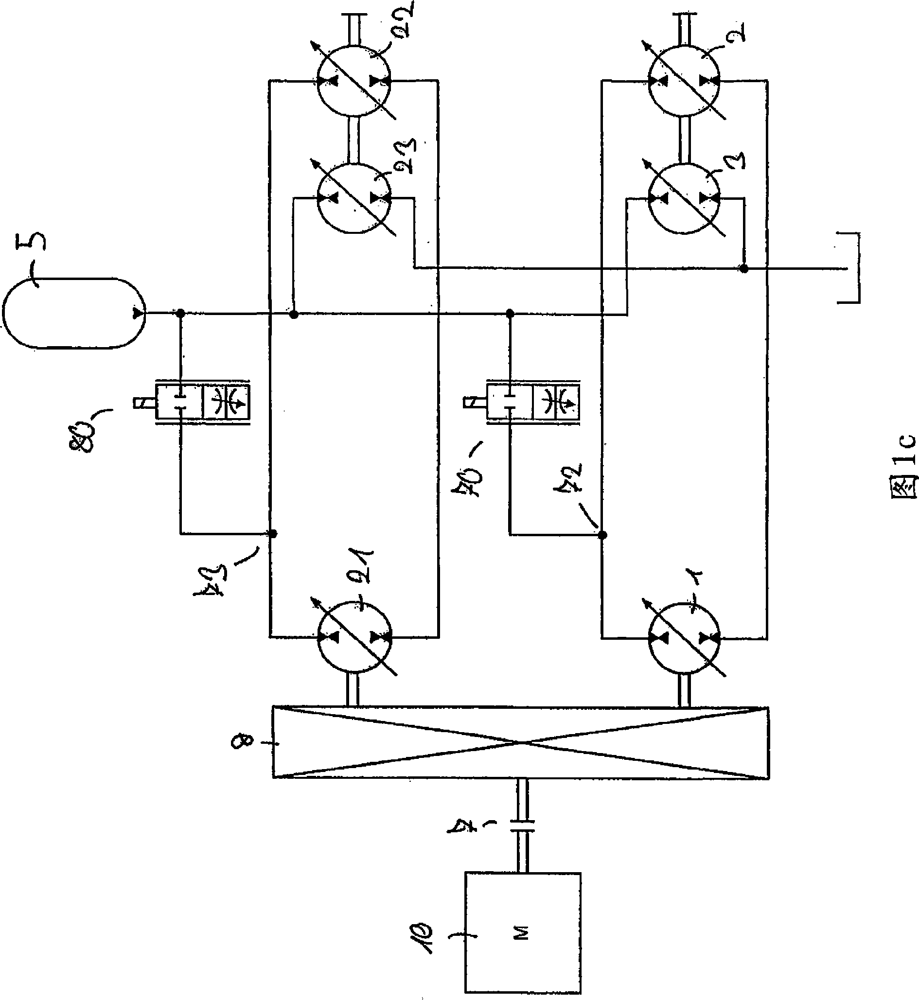 Hydraulic drive system with energy recuperation