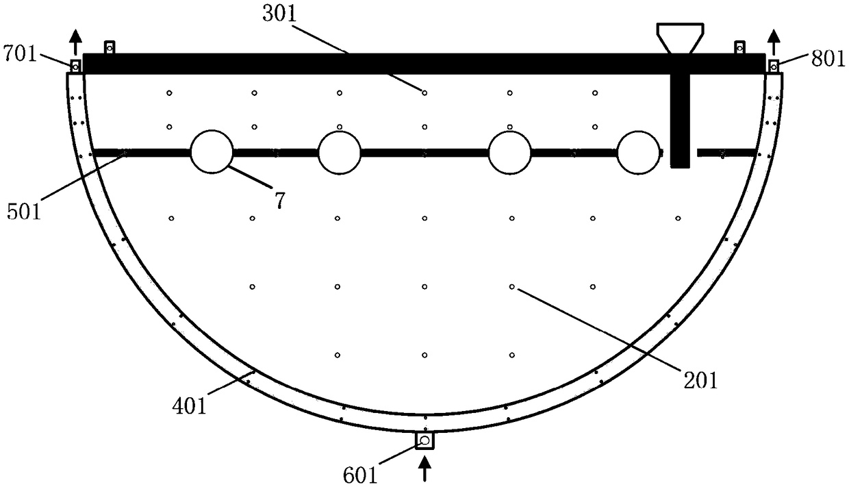 Heat-transfer characteristic testing device for nuclear reactor engineering level dual-layer melting pool