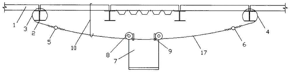 Suspension hanging basket for installation of roof surface bottom layer color plate