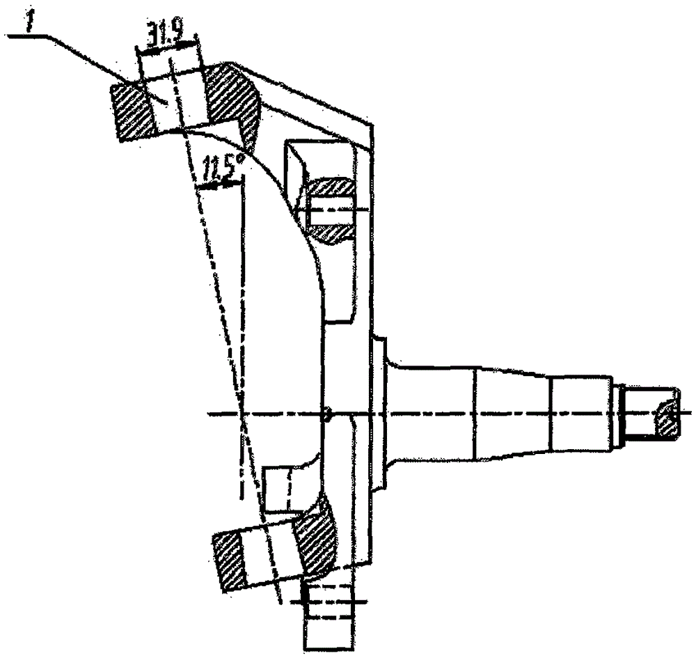 Steering knuckle component used for independent suspension system