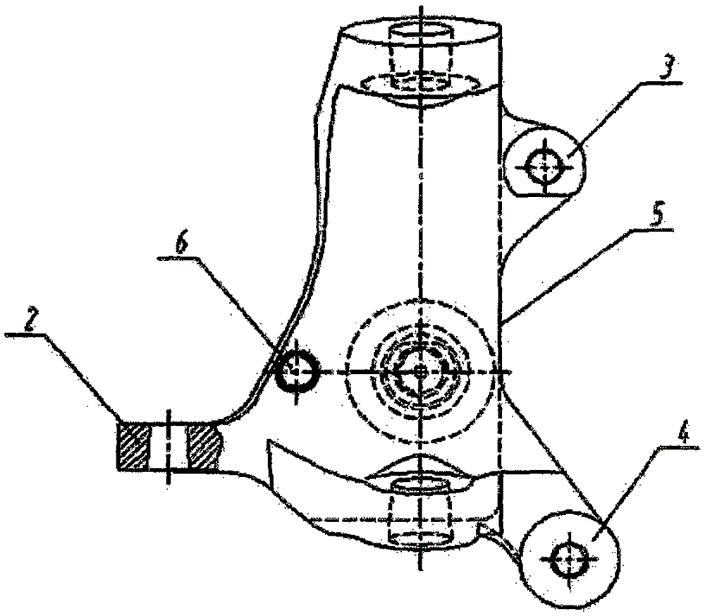 Steering knuckle component used for independent suspension system