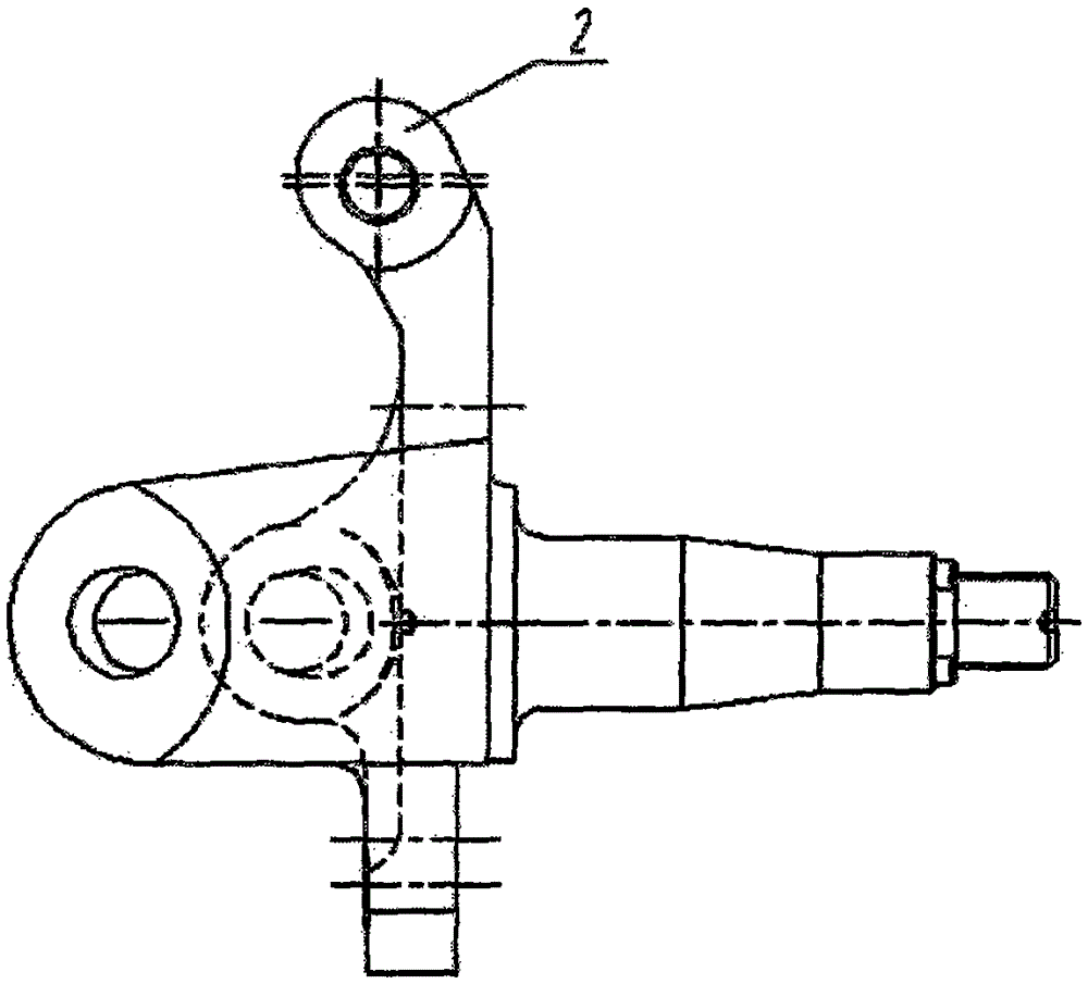 Steering knuckle component used for independent suspension system