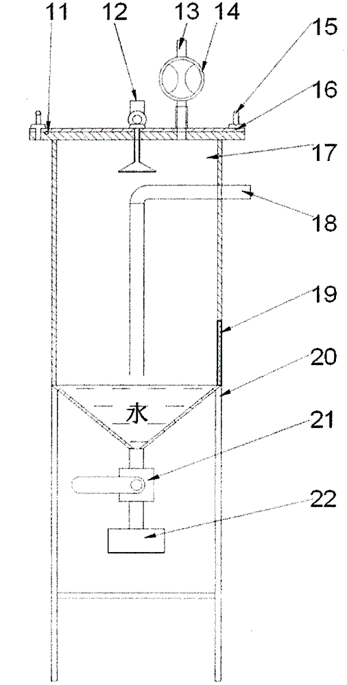 Sand-containing gas sand collecting device in gas well sand production and sand control simulation experiment