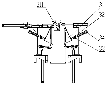 Device applied to tying of inner bag of bilayer packaging bag