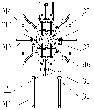 Device applied to tying of inner bag of bilayer packaging bag