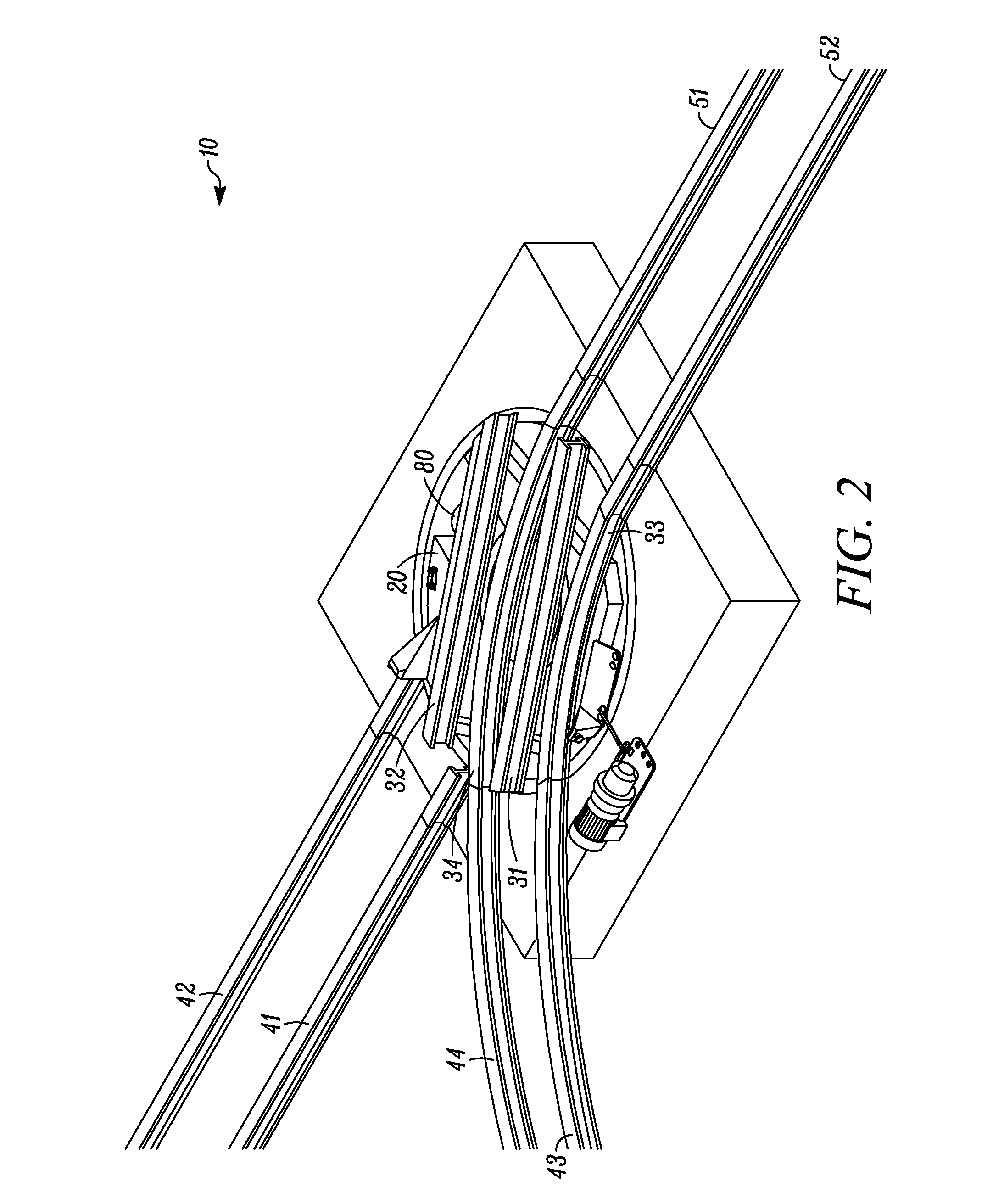 Switch for a powered pallet conveyor