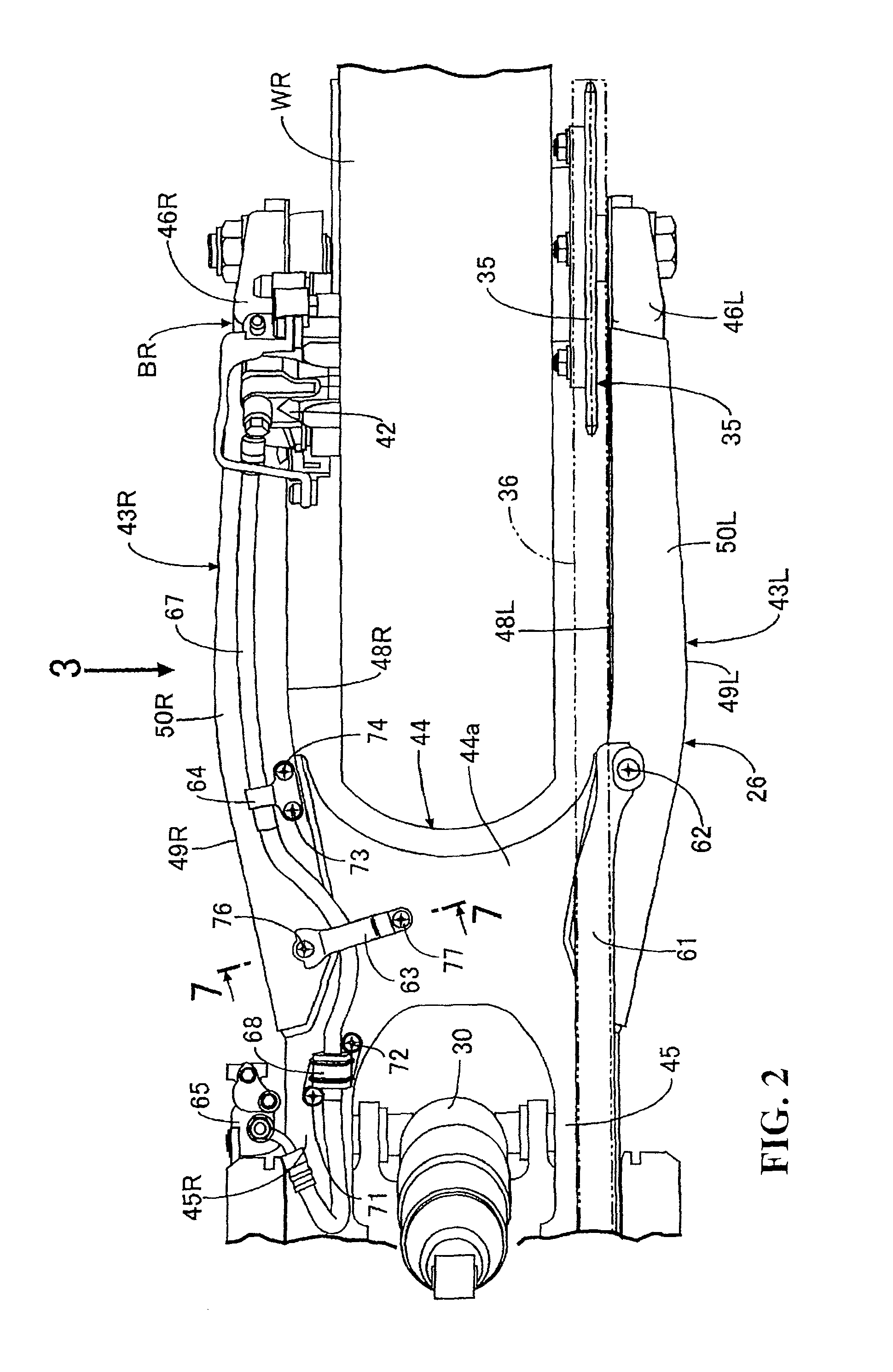 Brake hose guide