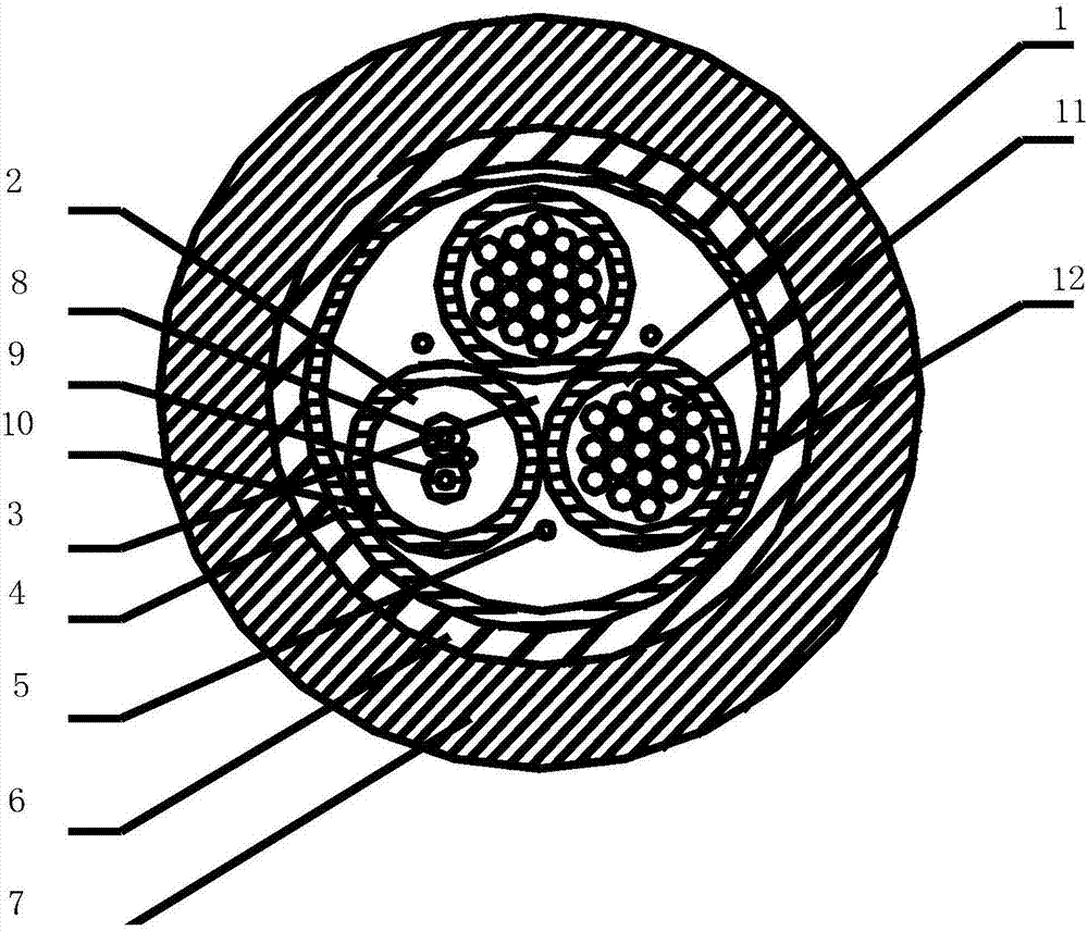 Dragging optical and electrical composite cable