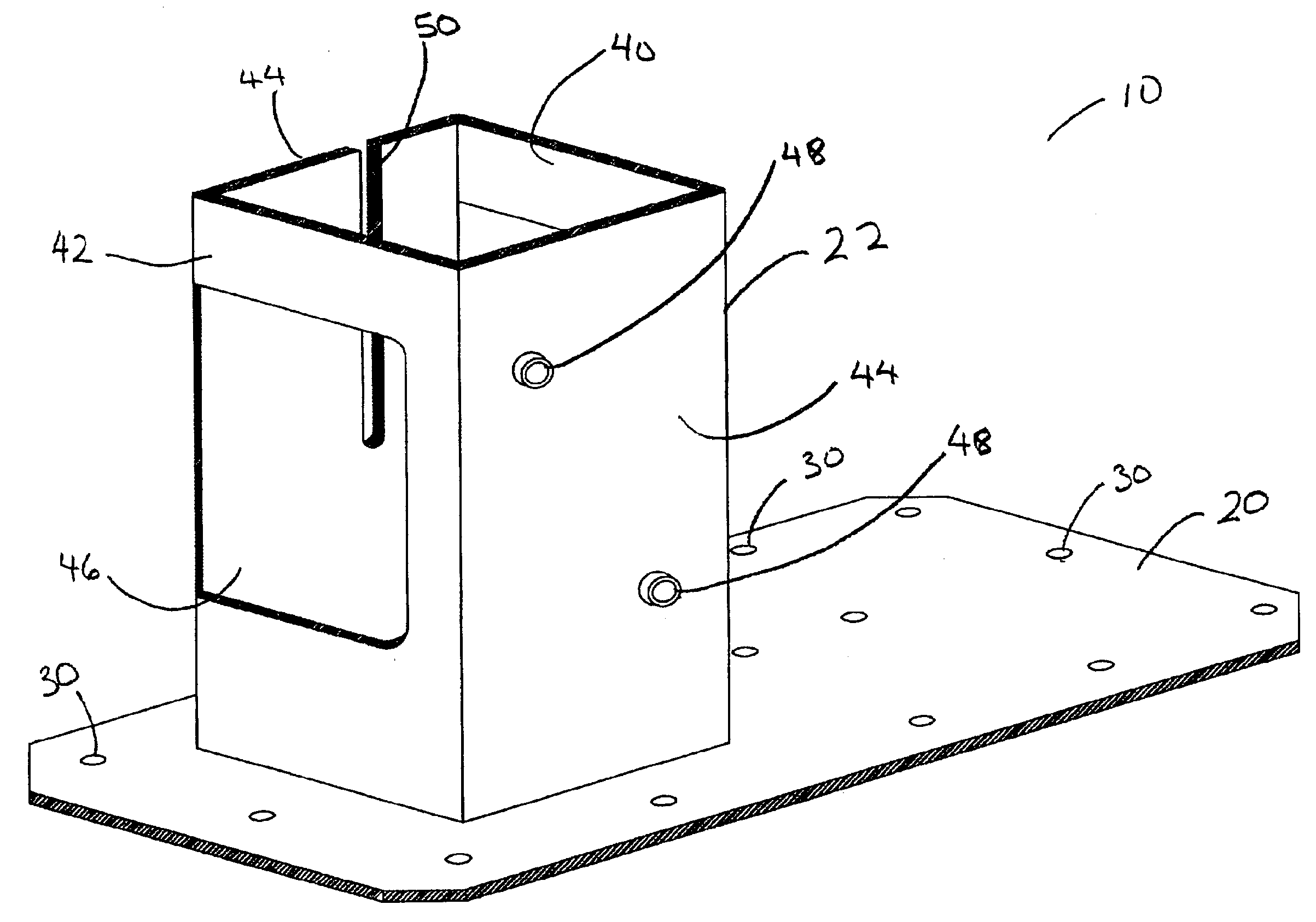 Temporary structure bracket