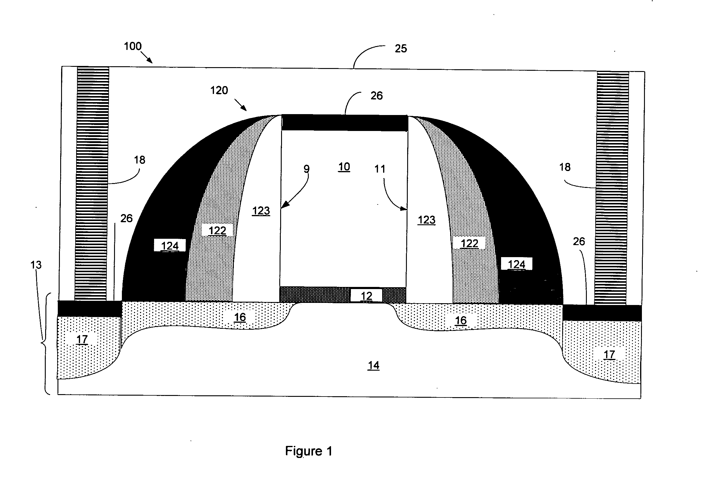 MOSFET structure with ultra-low K spacer